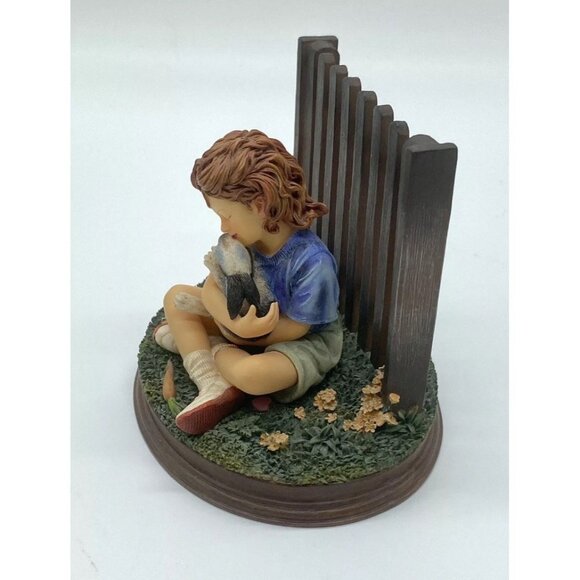 Mama Says Love With All Your Might Figurine By Kathy Andrews Fincher Girl Rabbit - Picture 3 of 6